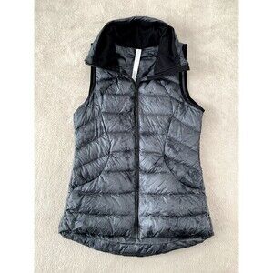 Lululemon Women’s Pack It Down Vest Gray Goose Down Puffer Hooded Size 6